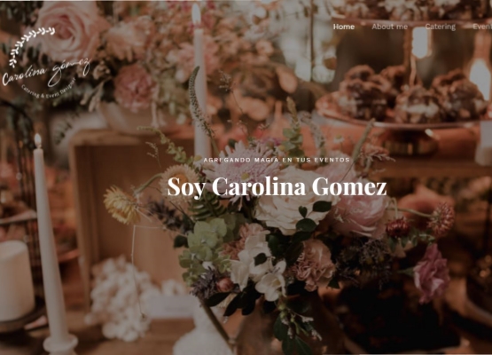 Showcase website<br/>Carolina Gomez Catering
